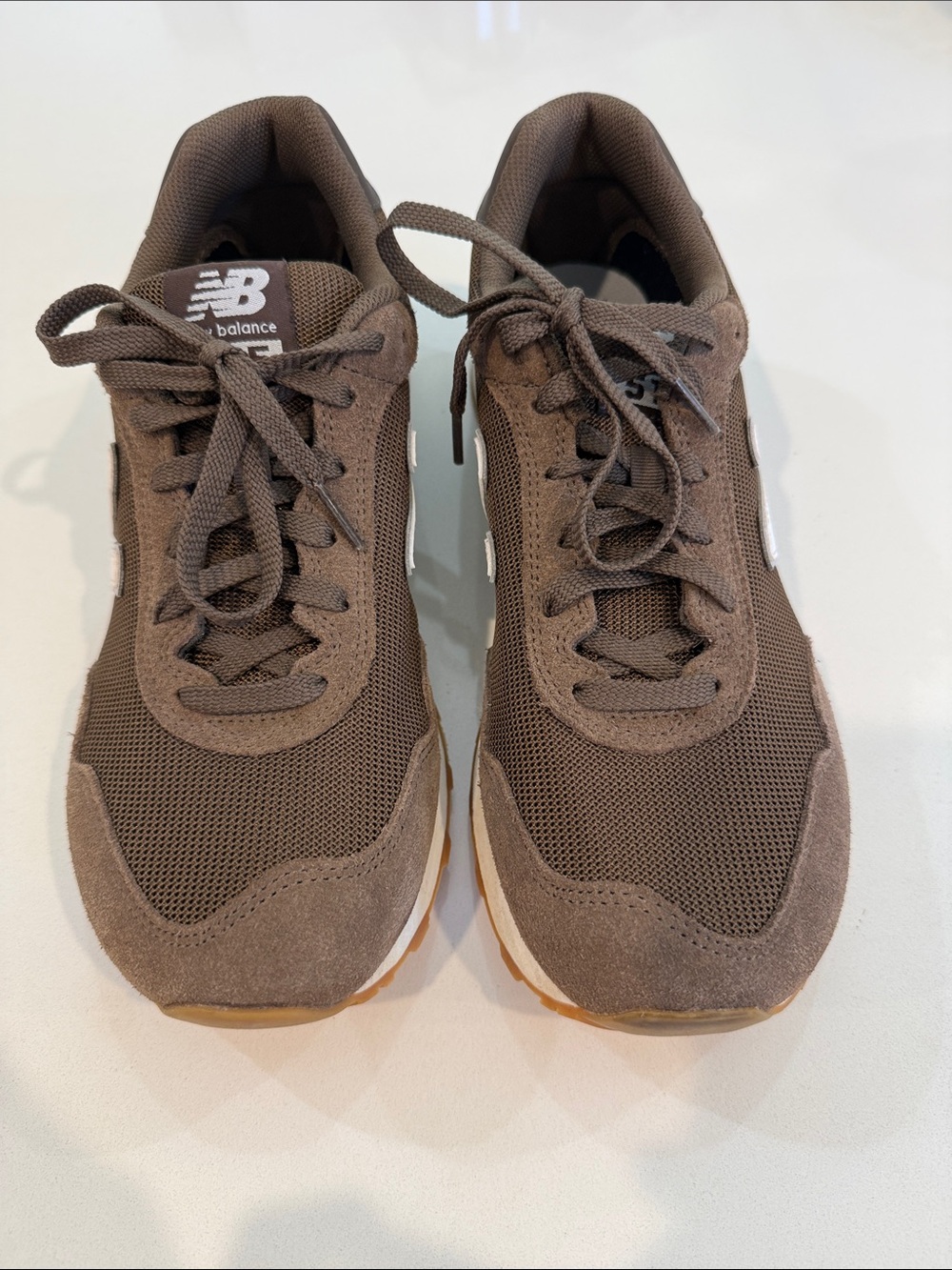 New Balance 515v3 Retro Sneakers - Dark Mushroom Brown / White | Size 9.5